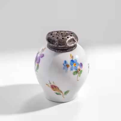 Солонка с цветочным декором, Meissen (Мейсенский фарфор)