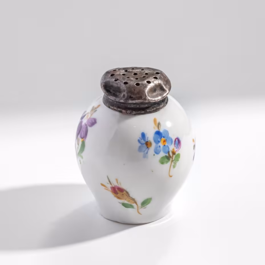 Солонка с цветочным декором, Meissen (Мейсенский фарфор)