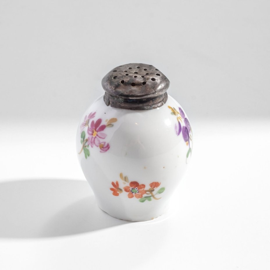 Солонка с цветочным декором, Meissen (Мейсенский фарфор)
