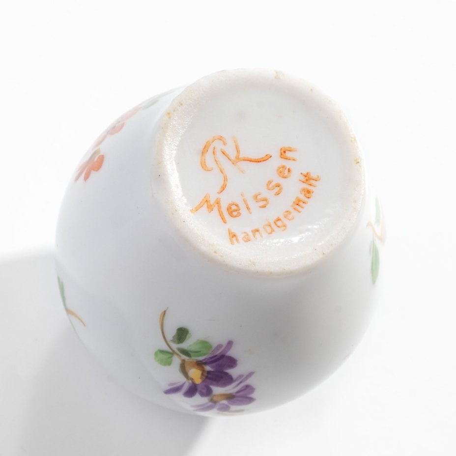 Солонка с цветочным декором, Meissen (Мейсенский фарфор)