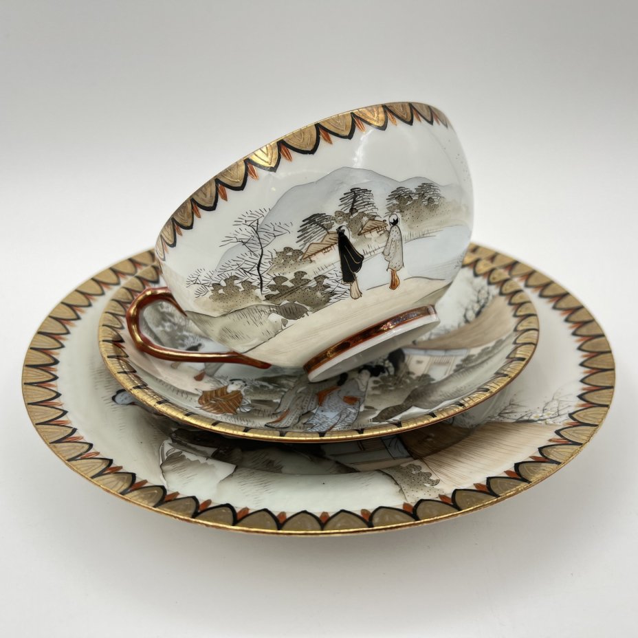 Чайное трио "Прогулка гейш ранней весной"