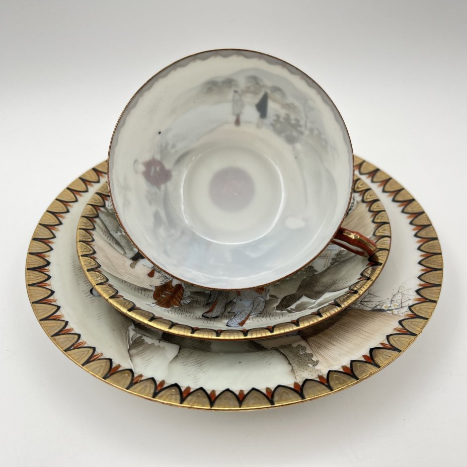 Чайное трио "Прогулка гейш ранней весной"