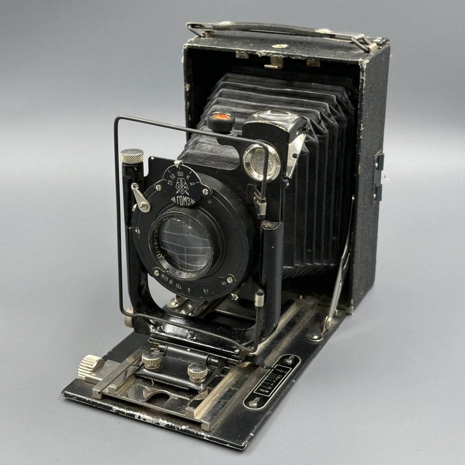 Фотоаппарат пластиночный "Фотокор-1" с объективом «Ортагоз» 4,5/135 ., Государственный оптико-механический завод имени ОГПУ (ГОМЗ)