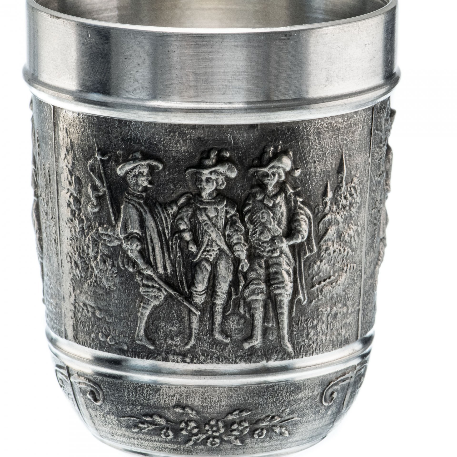 Пара кубков для вина "Мушкетеры", олово, Германия, 1970-1990 гг.