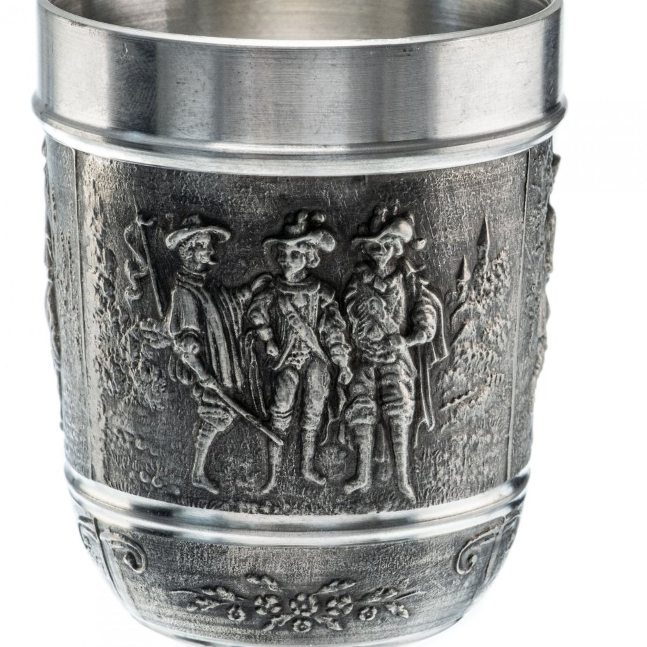 Пара кубков для вина "Мушкетеры", олово, Германия, 1970-1990 гг.