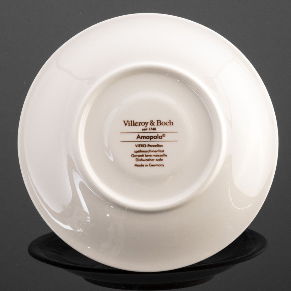 Три чайные пары с рельефным цветочным декором, Villeroy & Boch