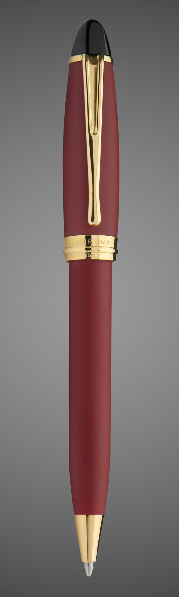 Шариковая ручка Aurora Ipsilon satin Bordeaux GT, в подарочной коробке, Металлы: золото, смола