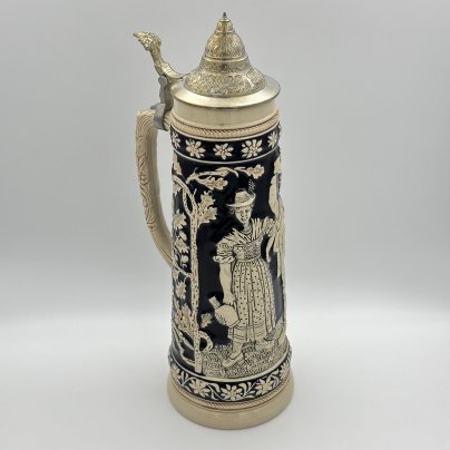 Кружка пивная (большая), украшенная изображением флиртующей парочки, Marzi & Remy