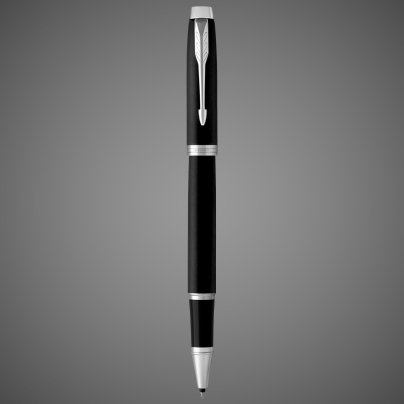 Ручка-роллер Parker IM Mat Black CT,стержень: F, цвет чернил: black, в подарочной упаковке., Лаки и смолы: лак, латунь, пластик, хром