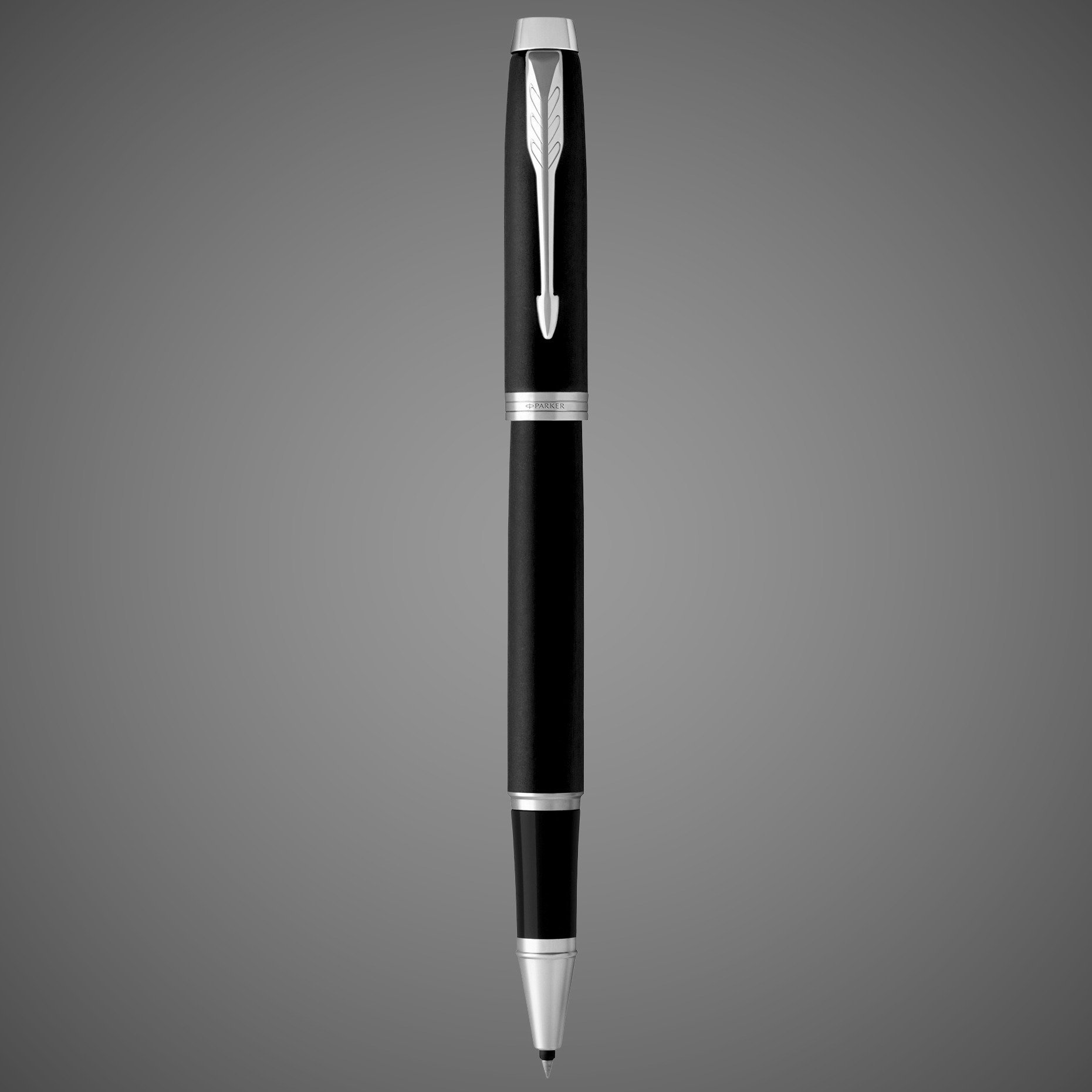 Ручка-роллер Parker IM Mat Black CT,стержень: F, цвет чернил: black, в подарочной упаковке., Лаки и смолы: лак, латунь, пластик, хром