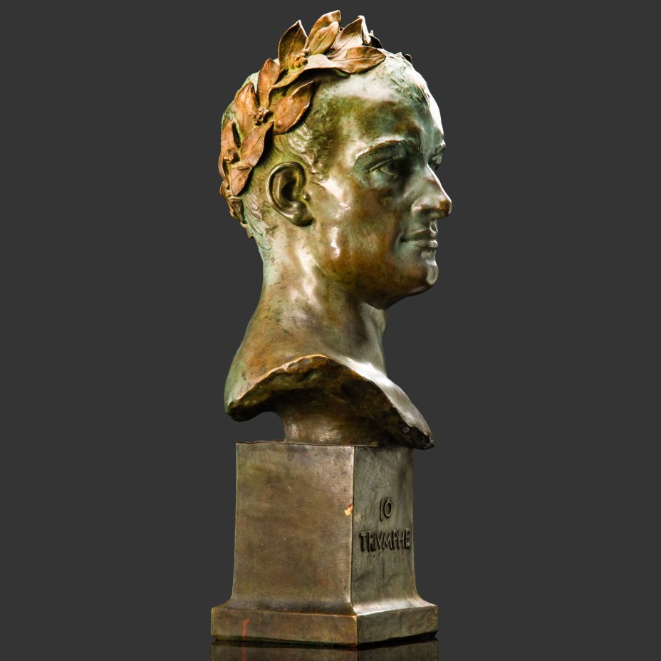 Бюст "Триумф" (trivmphe), автор Hector Lemaire, бронза, патинирование, Франция, 1890-1920 гг.