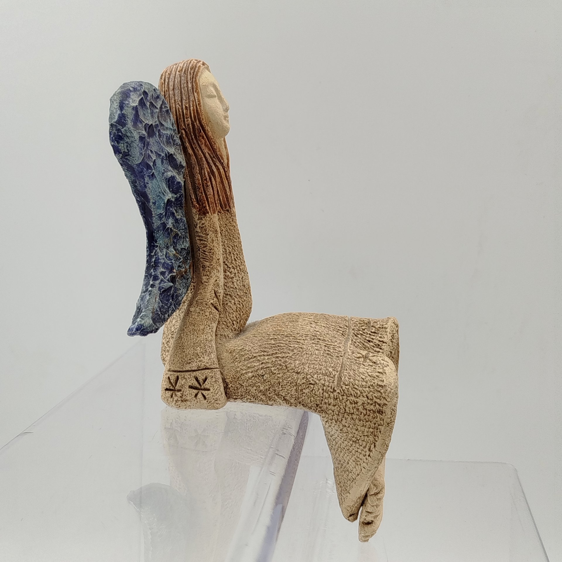 Статуэтка "Ангел" (для края полки или стола), керамика, роспись, Европа, 1990-2020 гг.