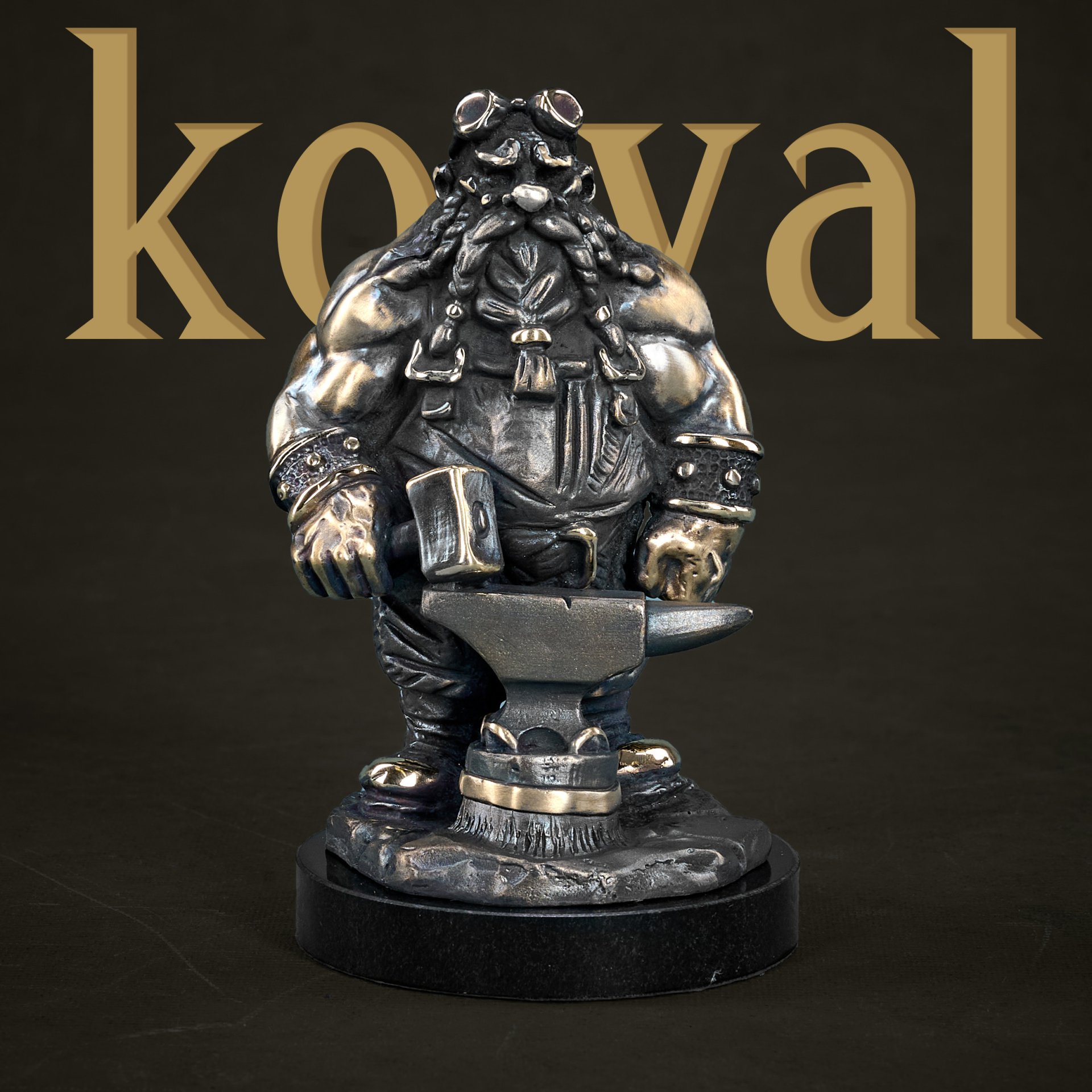 Статуэтка «Koval» ("Кузнец) в брендированной упаковке и с сертификатом подлинности