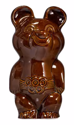 Копилка "Олимпийский Мишка", керамика, СССР, 1980-1990 гг.
