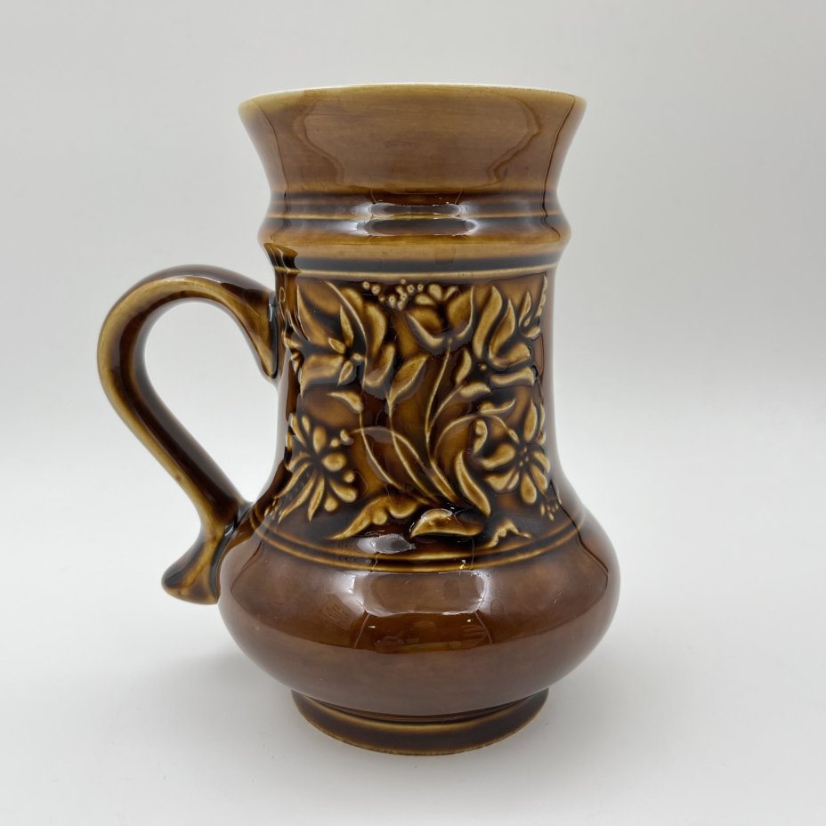 Кружка пивная "Сирин", фаянс, поливы, Московский завод «Изолятор», СССР, 1970-1990 гг.