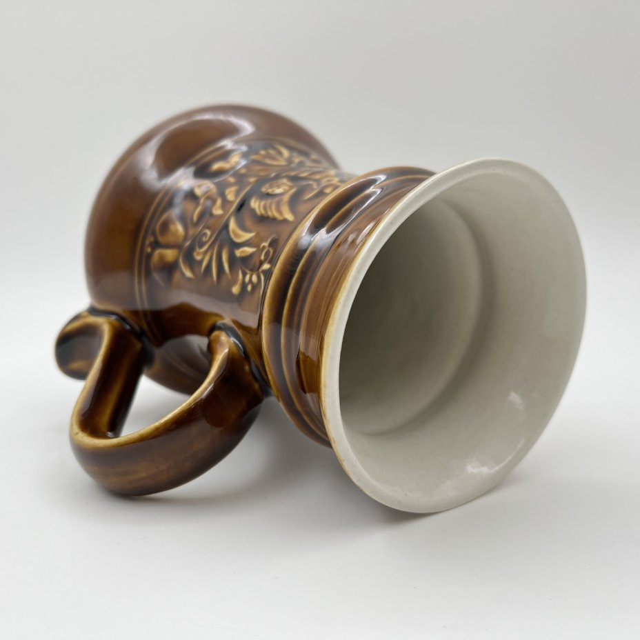 Кружка пивная "Сирин", фаянс, поливы, Московский завод «Изолятор», СССР, 1970-1990 гг.