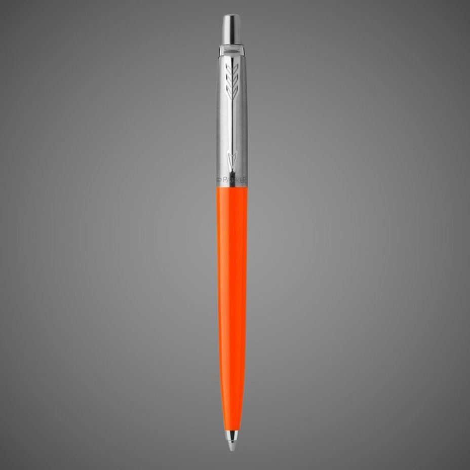 Шариковая ручка Parker Jotter ORIGINALS ORANGE CT, стержень: Mblue ЭКО-УПАКОВКА, Металлы: нержавеющая сталь, пластик