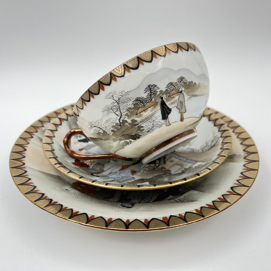 Чайное трио "Прогулка гейш ранней весной"