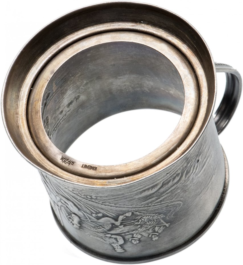 Подстаканник "Тройка", мельхиор, СССР, 1960-1970 гг.