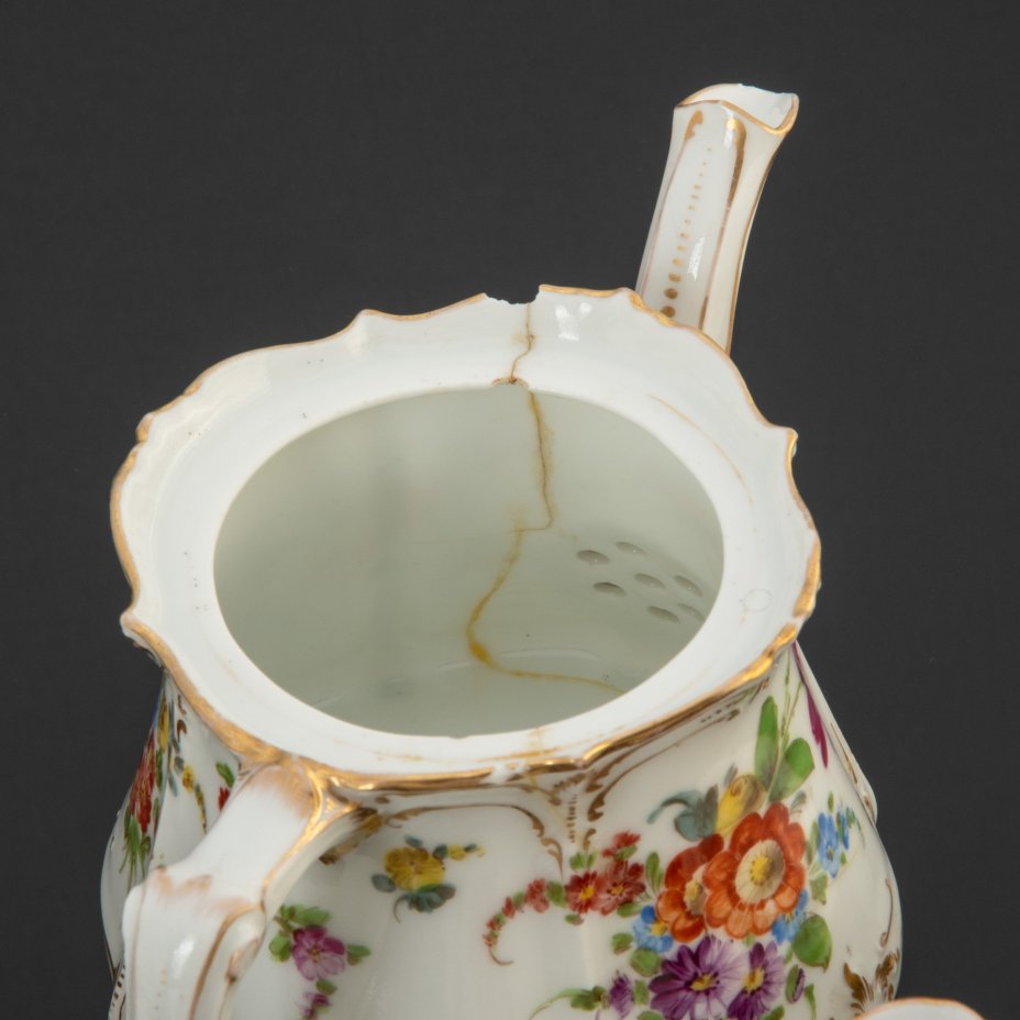 Сервиз чайный "Мейсенский букет" на 5 персон (13 предметов), Volkstedt porcelain factory - Richard Eckert  & Co