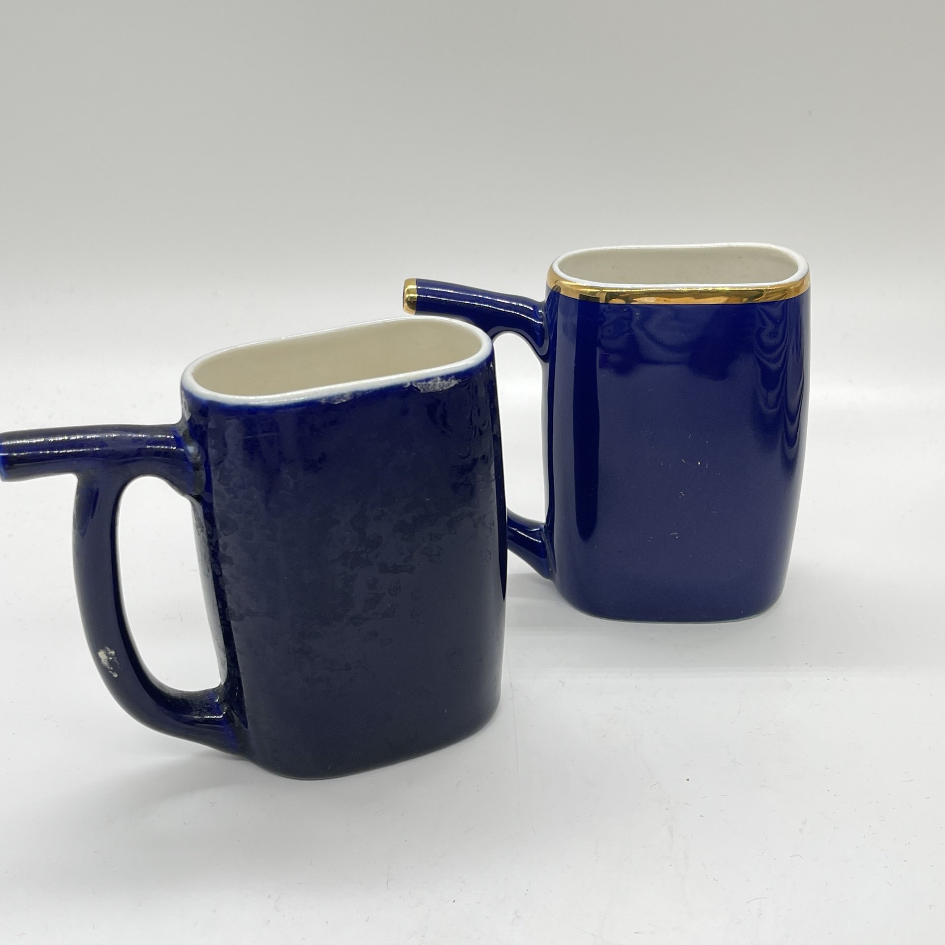 Набор из 2 поильников "Ессентуки" (подбор), фарфор, крытье кобальтом, золочение, СССР, 1960-1970 гг.