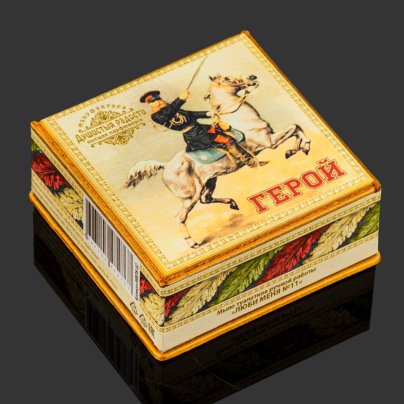 Мыло ручной работы в ретро упаковке «Герой» аромат можжевельника, картон, мыло