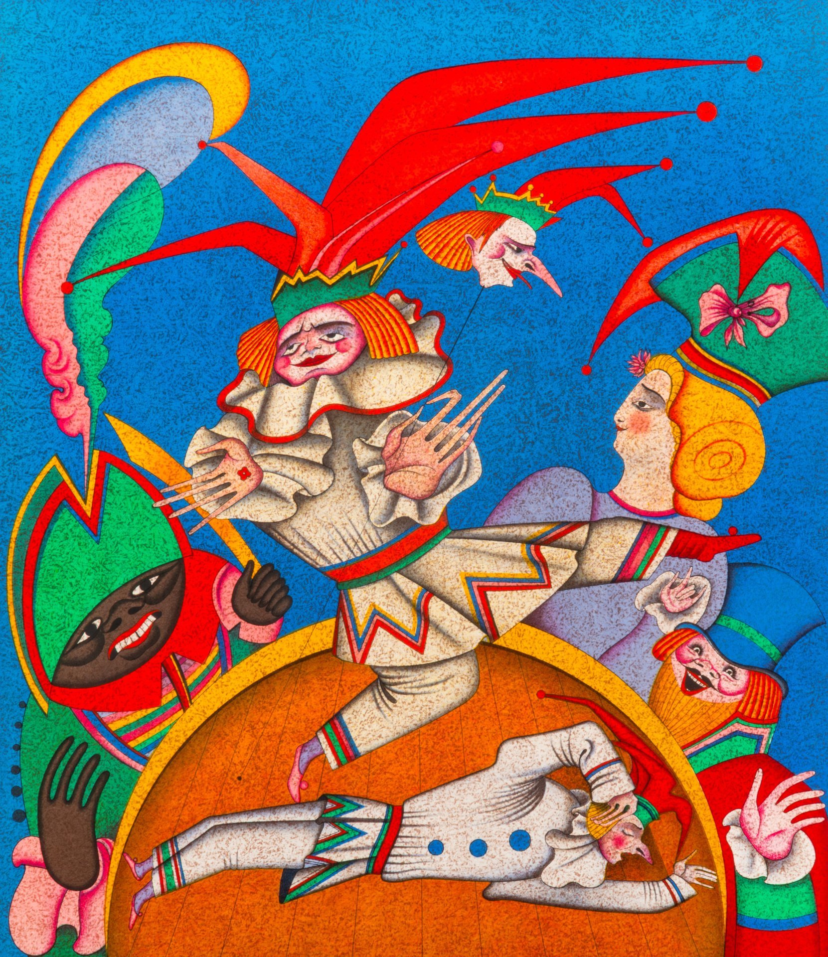 Литография "Петрушка" (из серии "Балеты Стравинского"), 27 из 128, Шемякин Михаил Михайлович, бумага, литография, оформлена в раму и паспарту, под стеклом, СССР, 1981-1990 гг.