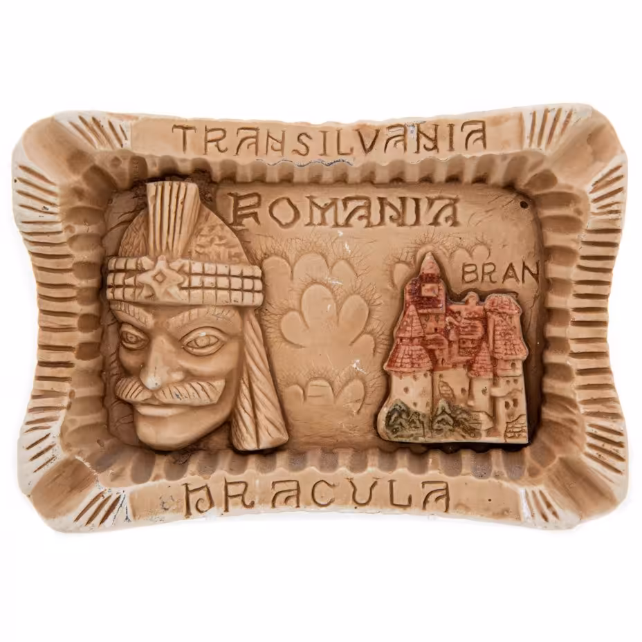 Панно настенное "Дракула", фаянс, роспись, Румыния, 1990-2000 гг.