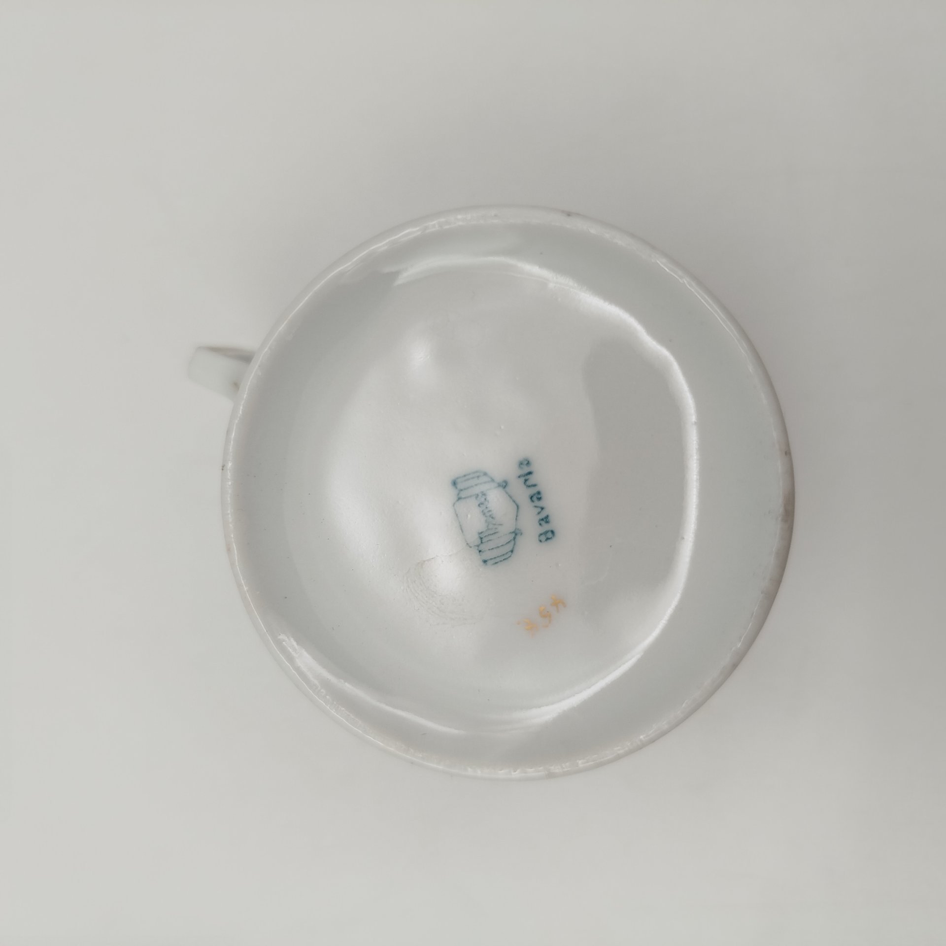 Кофейная чашка с гербом Брюсселя, фарфор, деколь, золочение, Thomas Bavaria, Германия, 1908-1939 гг.