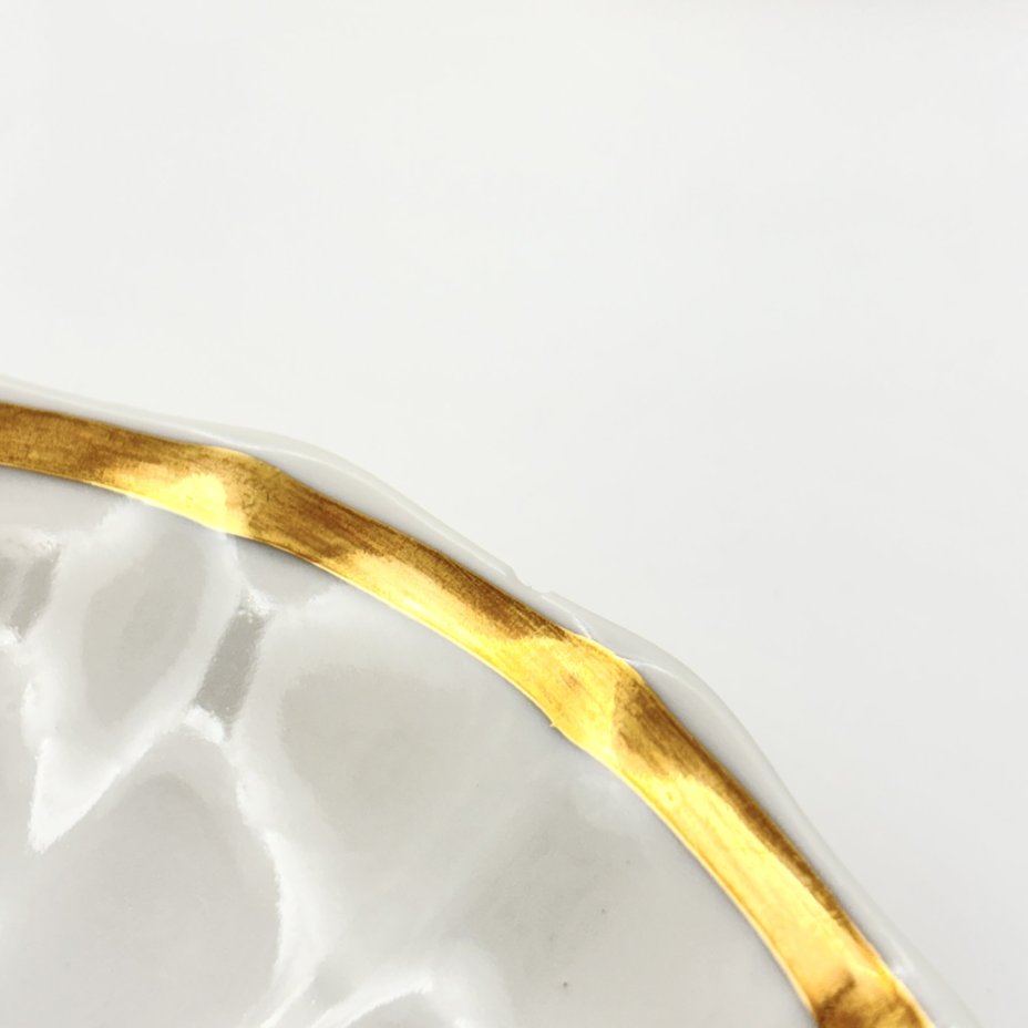 Сервиз чайный "Золотая лента" на 6 персон (15 предметов), фарфор, золочение, Дмитровский фарфоровый завод (ДФЗ Вербилки), СССР, 1954-1965 гг.