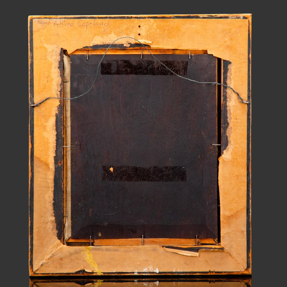 Картина "Курильщик", (по работе Адриана ван Остаде (1610-1685)), копиист Альфред Брайант Коупленд (1840-1909), дерево, масло, Западная Европа, 1870 г.