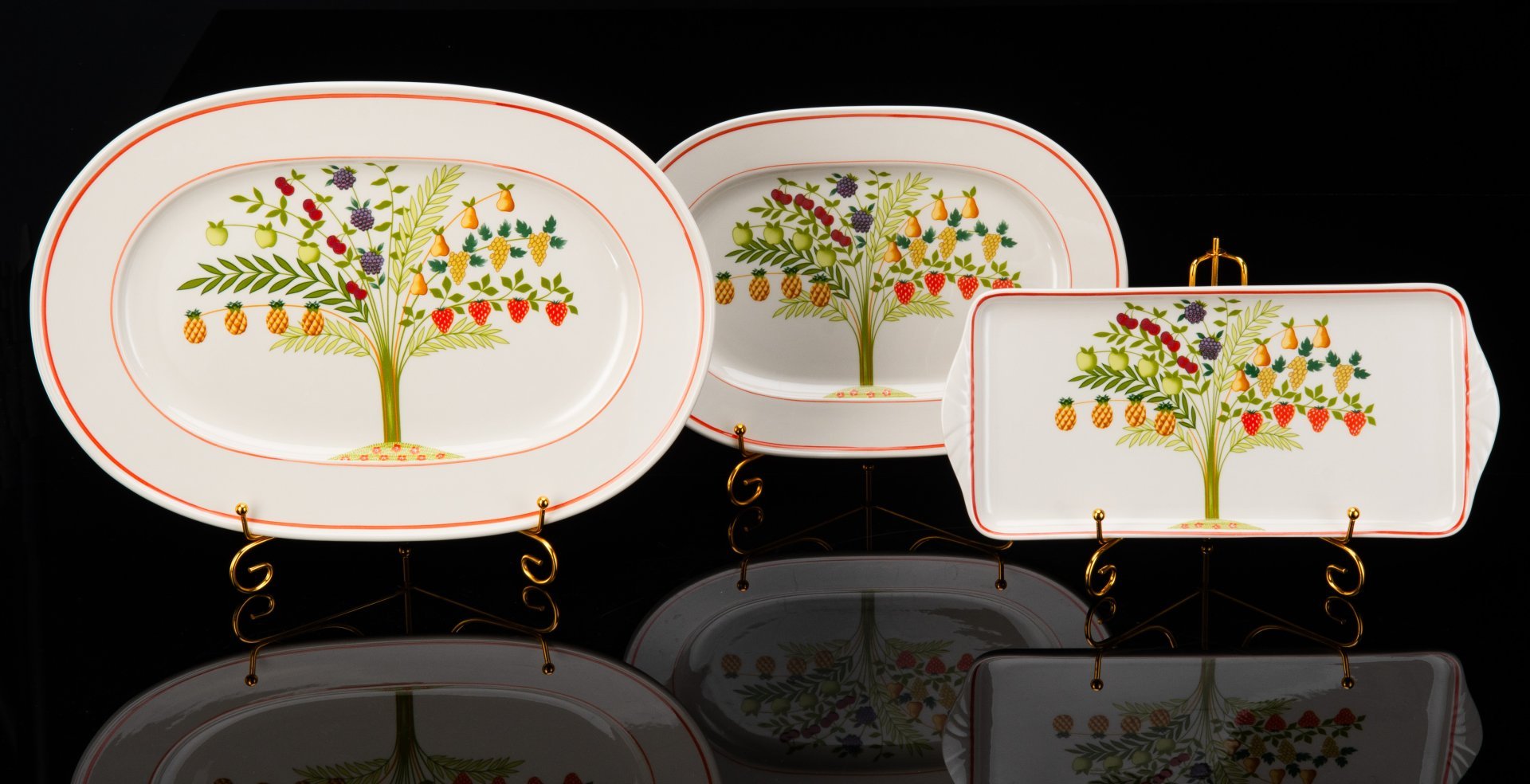 Набор сервировочных блюд (три предмета),  коллекция Bon Appetit, фарфор, vitro, Villeroy & Boch, Германия, 1983-1989 гг.