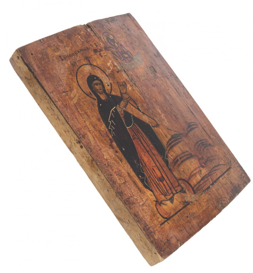 Икона "Боголюбская Божия Матерь", дерево, темпера, Российская Империя, 1850-1900 гг.