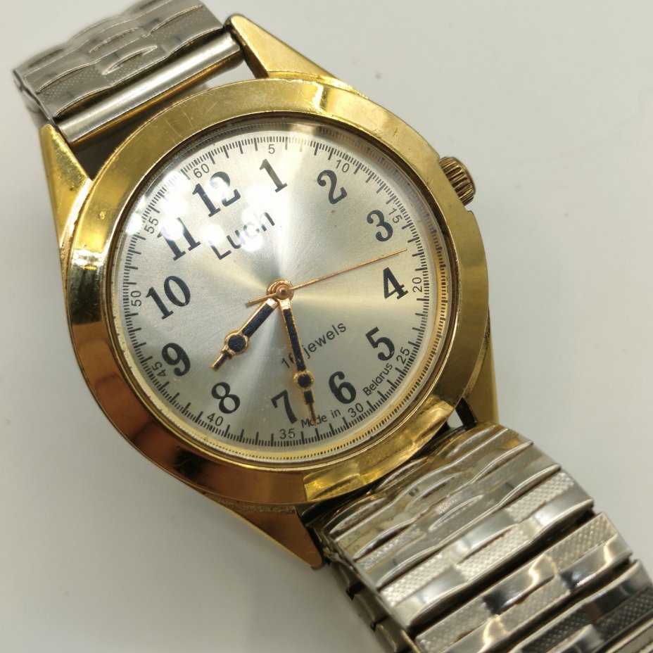 Часы наручные "Luch" ("Луч"), сталь, позолота, стекло, Минский часовой завод (МЧЗ), Беларусь, 1990-2010 гг.