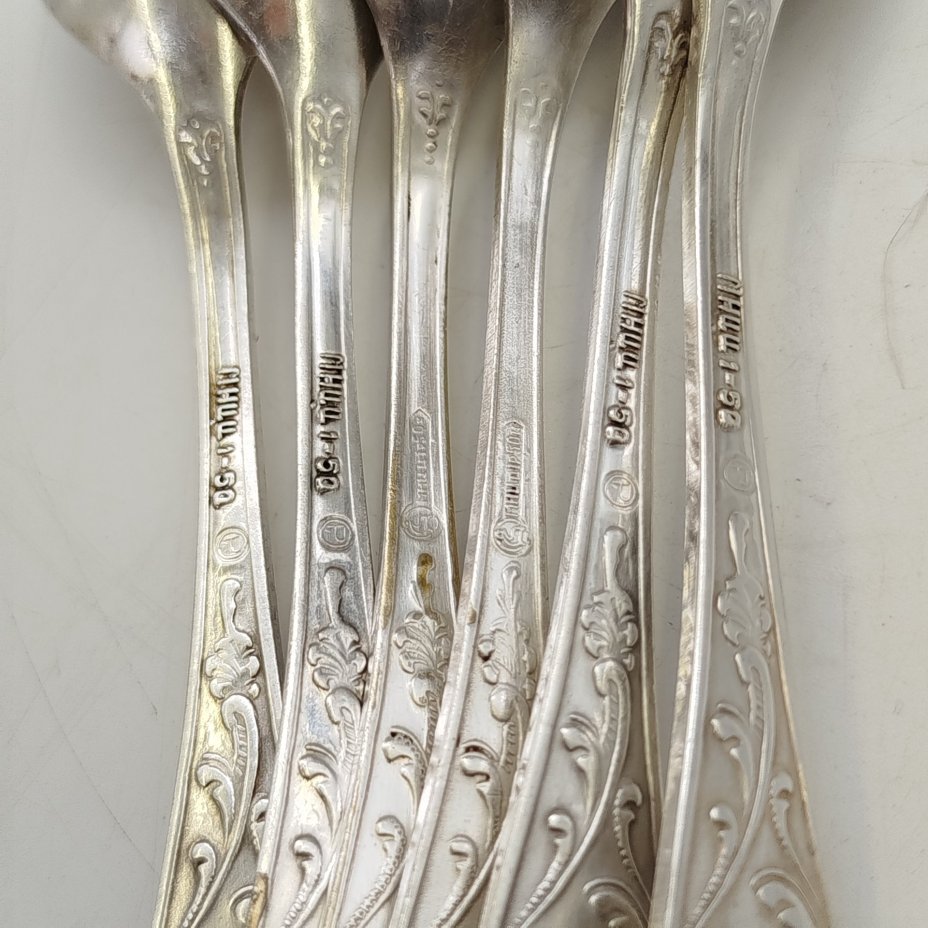 Набор из шести чайных ложек "Пламя" (в подборе)