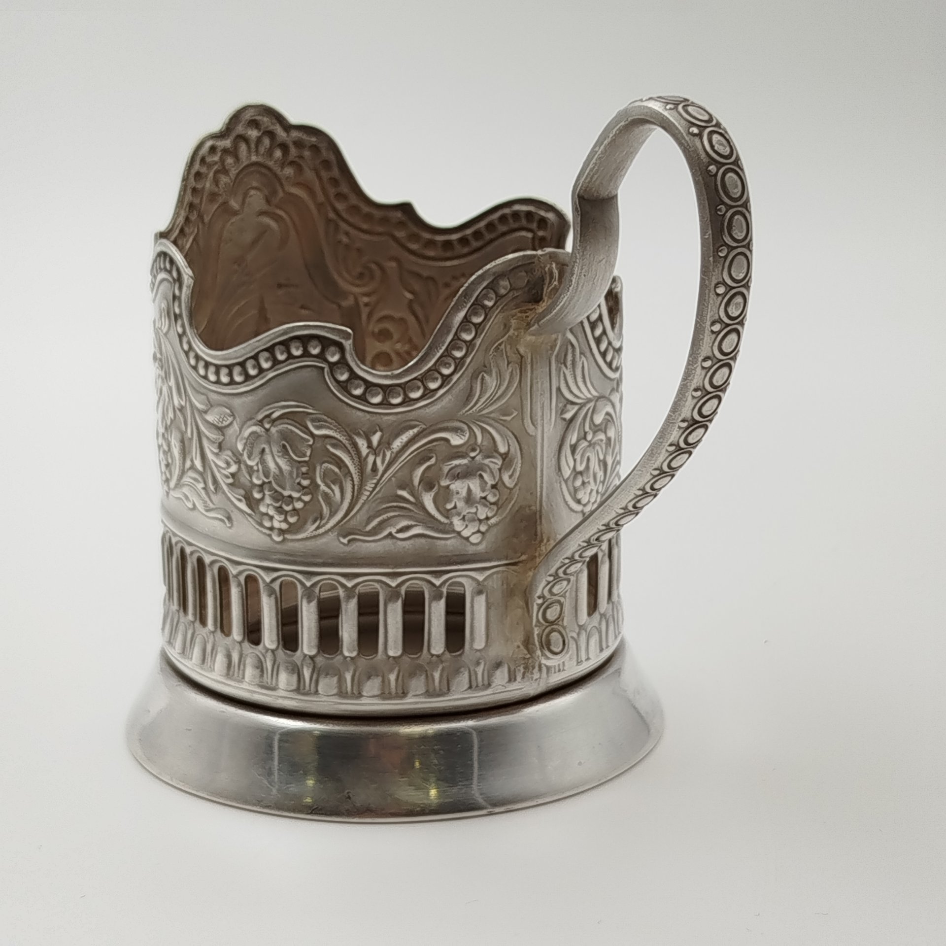 Подстаканник "Советский космос", мНЦ (медь-никель-цинк), Кольчугинский завод цветных металлов, СССР, 1970-1980 гг.