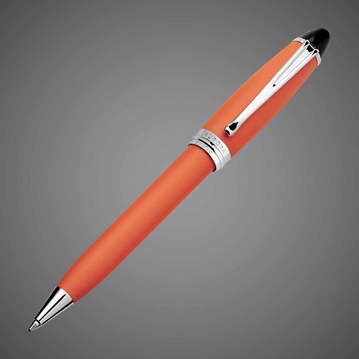 Шариковая ручка Aurora Ipsilon Satin Lobster-Orange CT, в подарочной коробке, Лаки и смолы: смола, хром