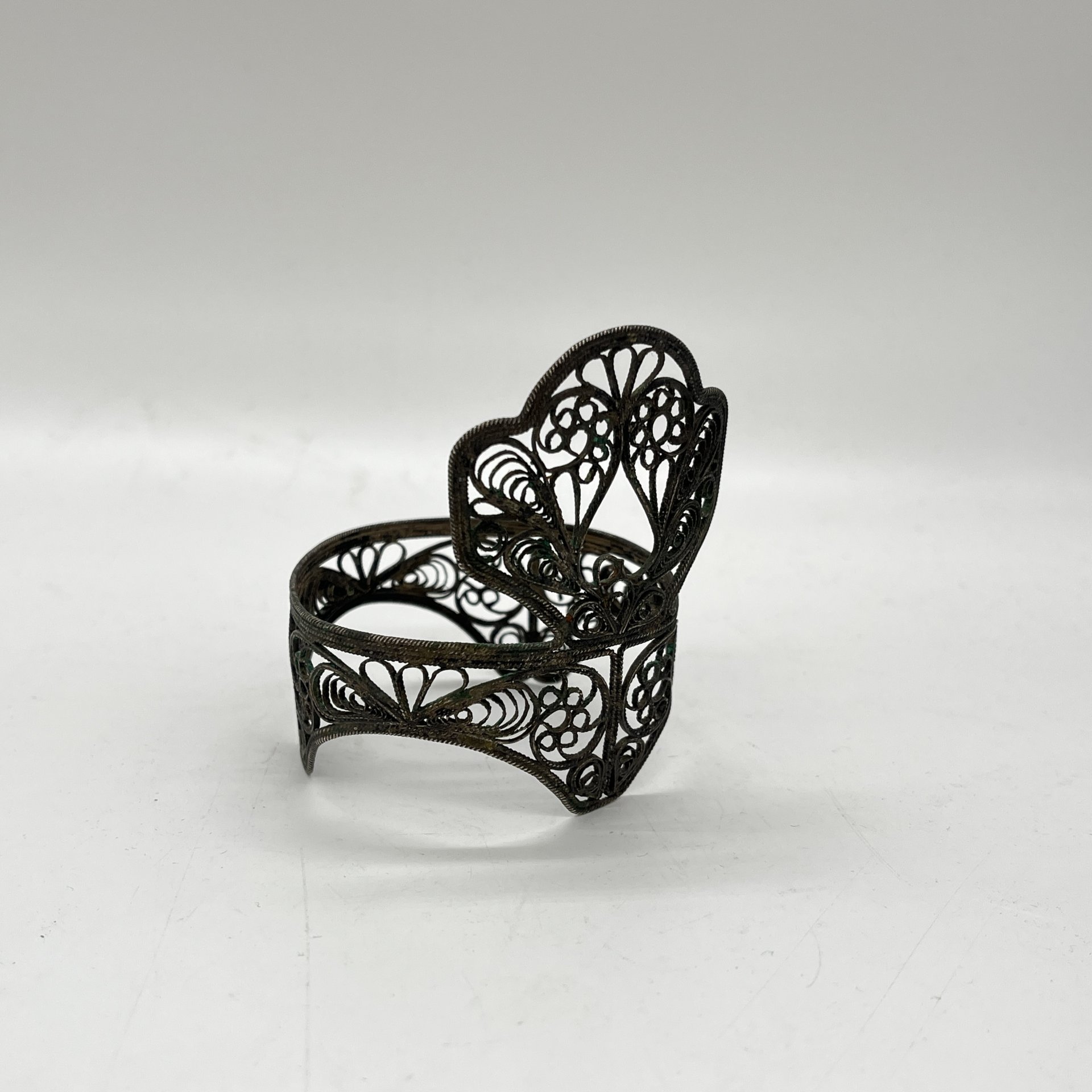 Оплетка для солонки в технике ажурная скань, металл, СССР, 1960-1980 гг.