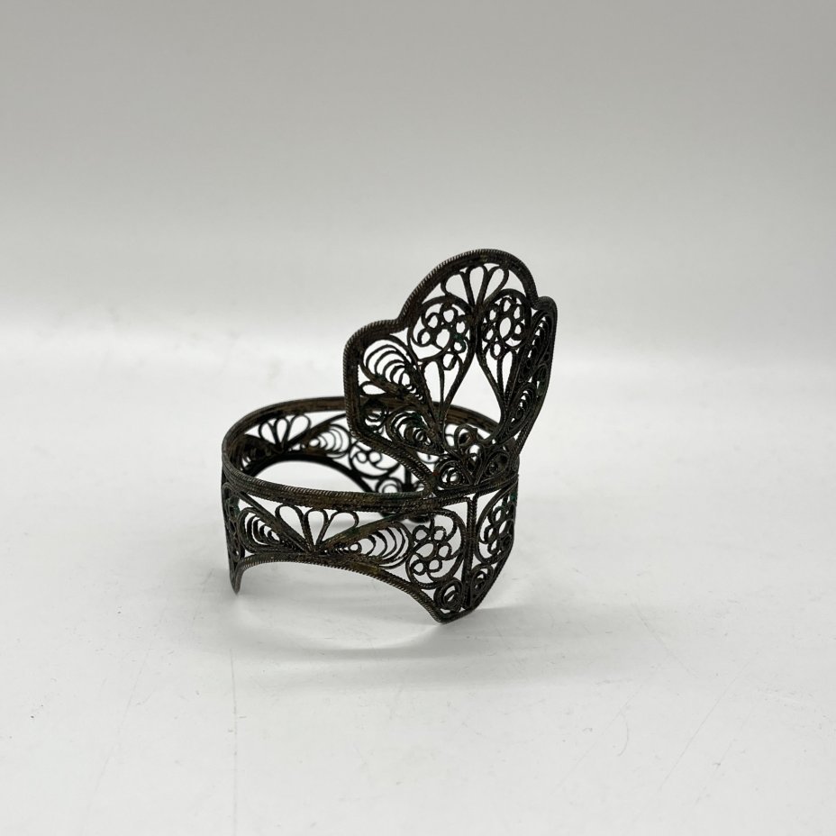 Оплетка для солонки в технике ажурная скань, металл, СССР, 1960-1980 гг.