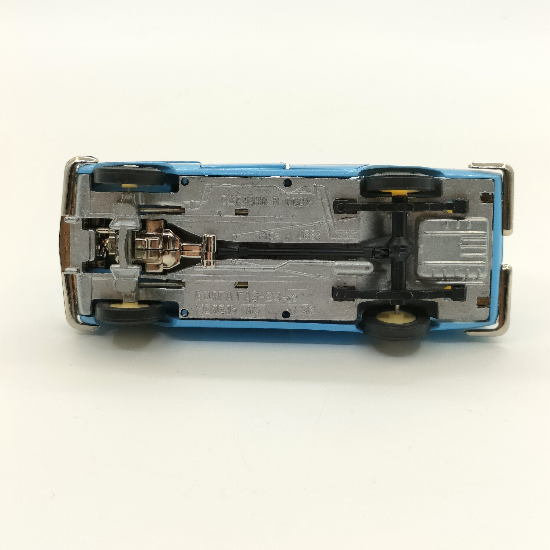 Модель автомобиля "Волга ГАЗ-24-02" (Такси), модель A13, металл, пластмасса, крашение, Саратовский завод «Тантал», СССР, 1986 г.