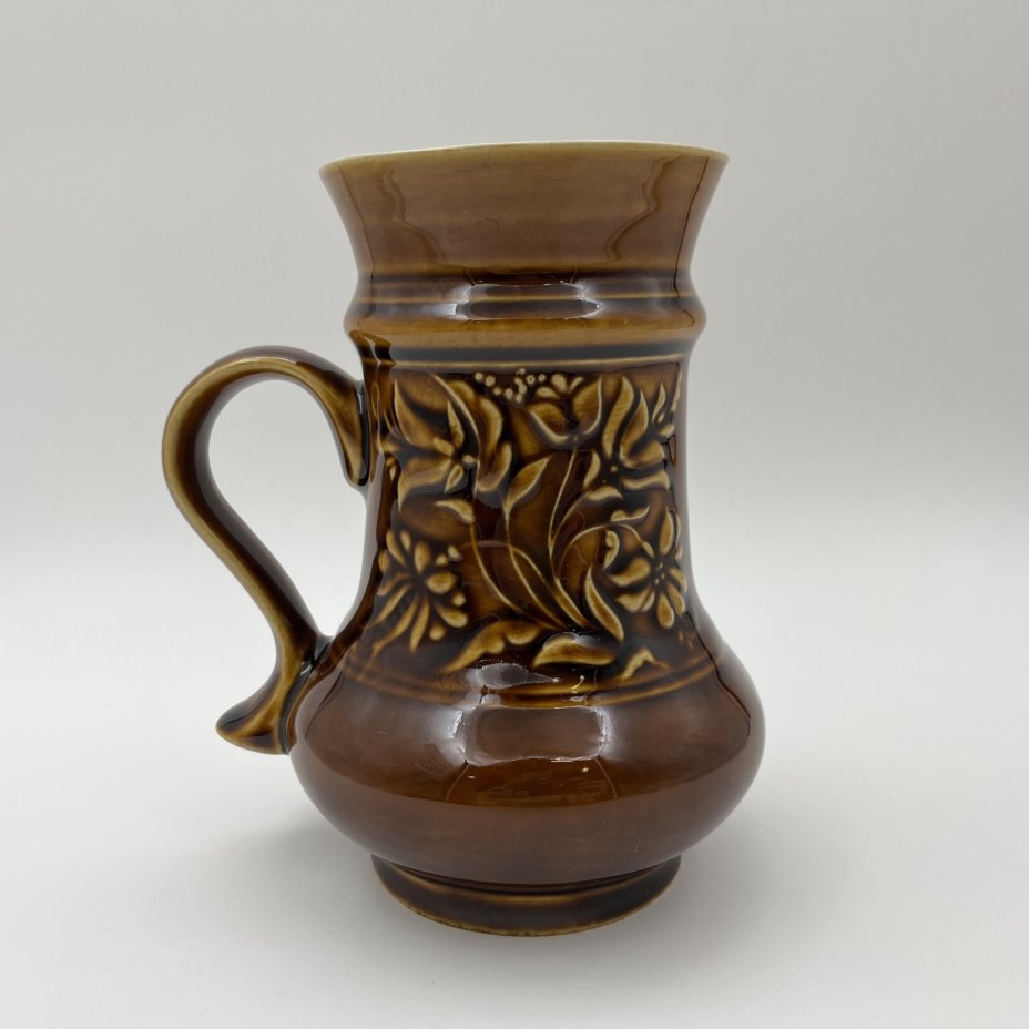 Кружка пивная "Сирин", фаянс, поливы, Московский завод «Изолятор», СССР, 1970-1990 гг.