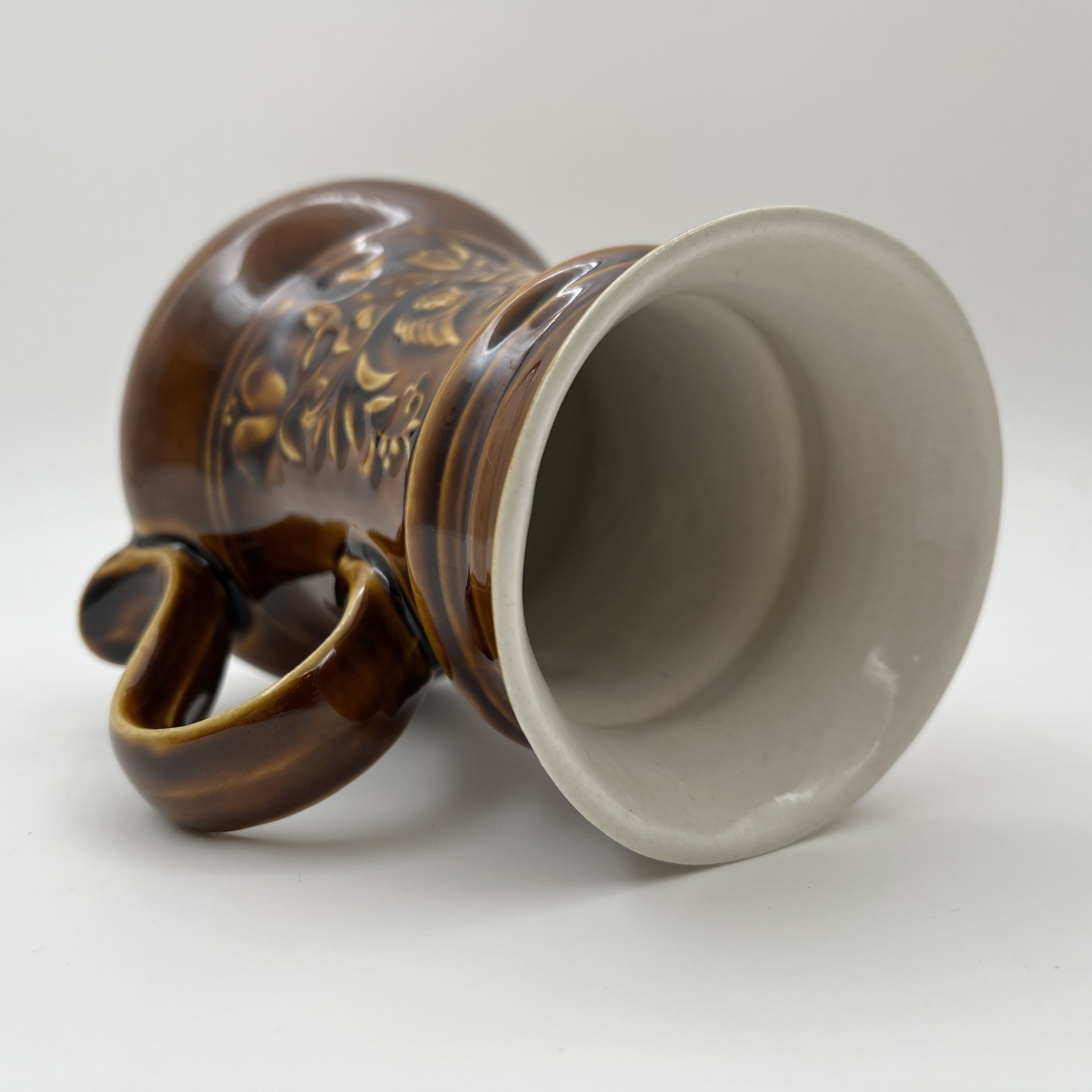 Кружка пивная "Сирин", фаянс, поливы, Московский завод «Изолятор», СССР, 1970-1990 гг.