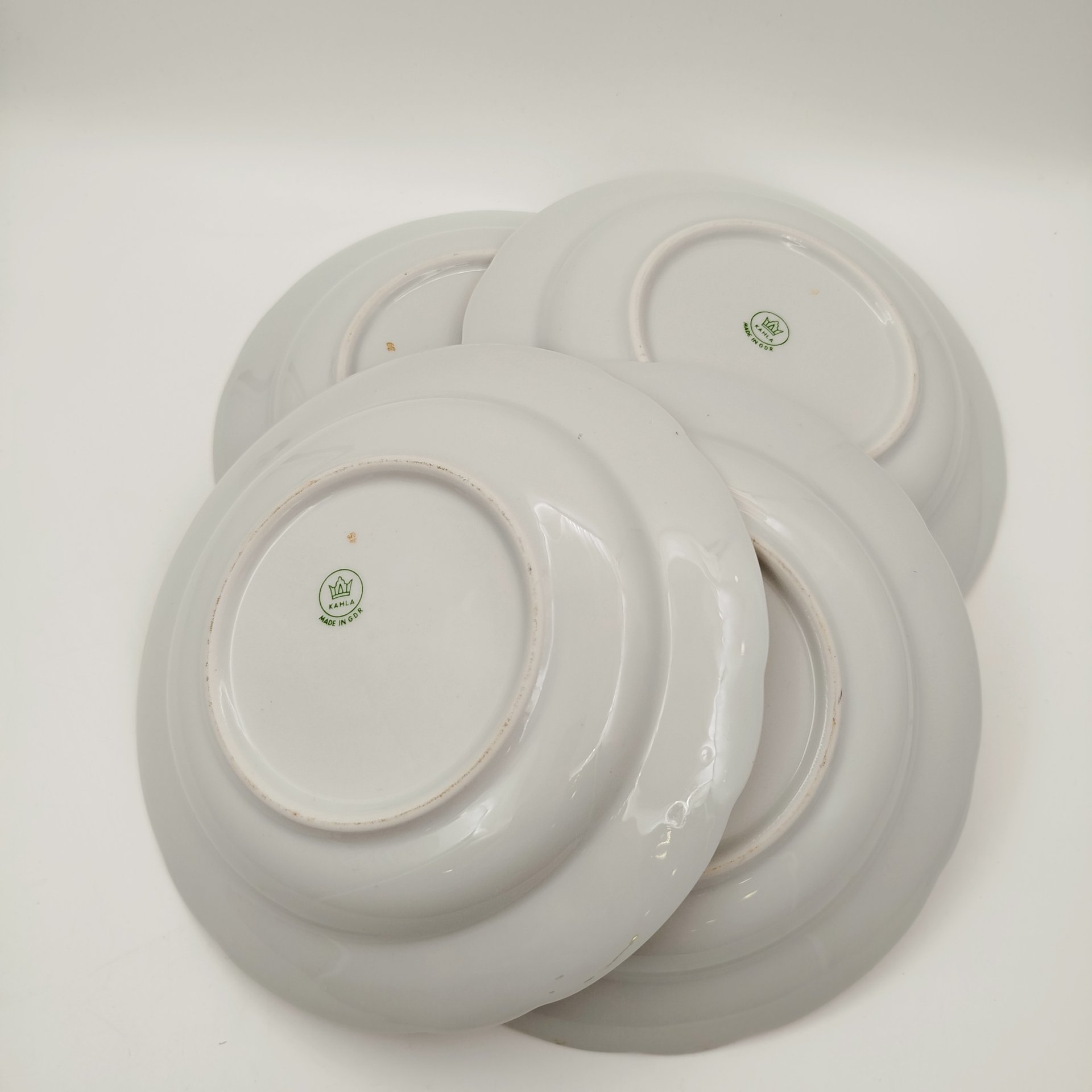 Набор из 6-ти суповых тарелок "Мадонна", фарфор, деколь, люстр, золочение, Kahla, ГДР, 1968-1987 гг.