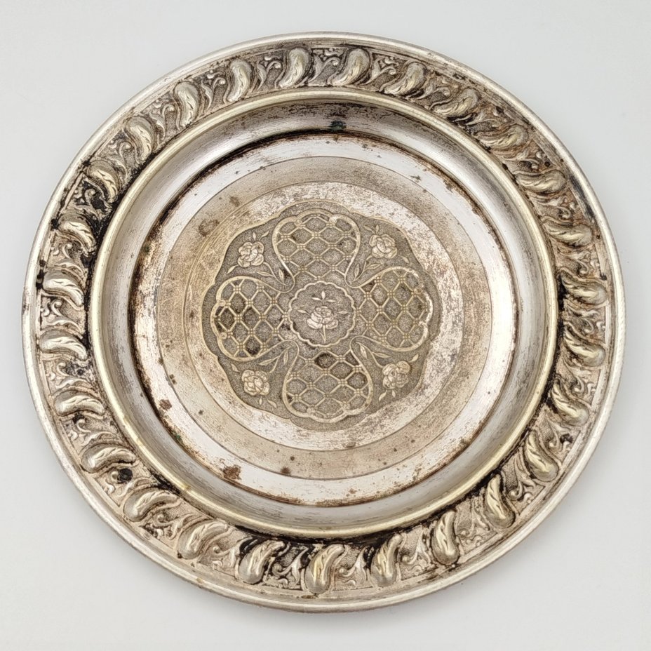 Тарелочка с цветочным декором, латунь, Европа, 1930-1960 гг.