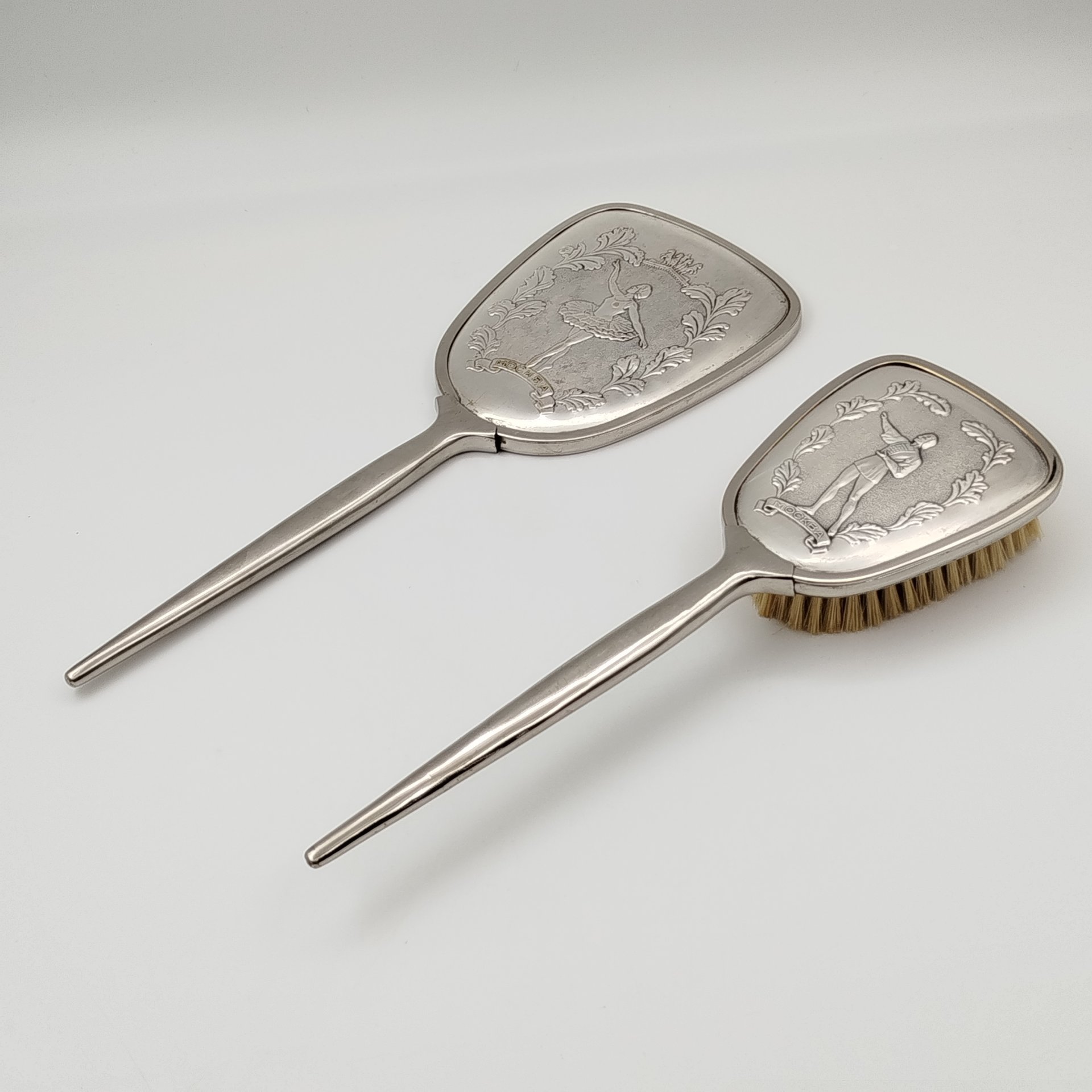 Набор туалетный из двух предметов (зеркало и щётка для одежды) "Русский балет. Москва"