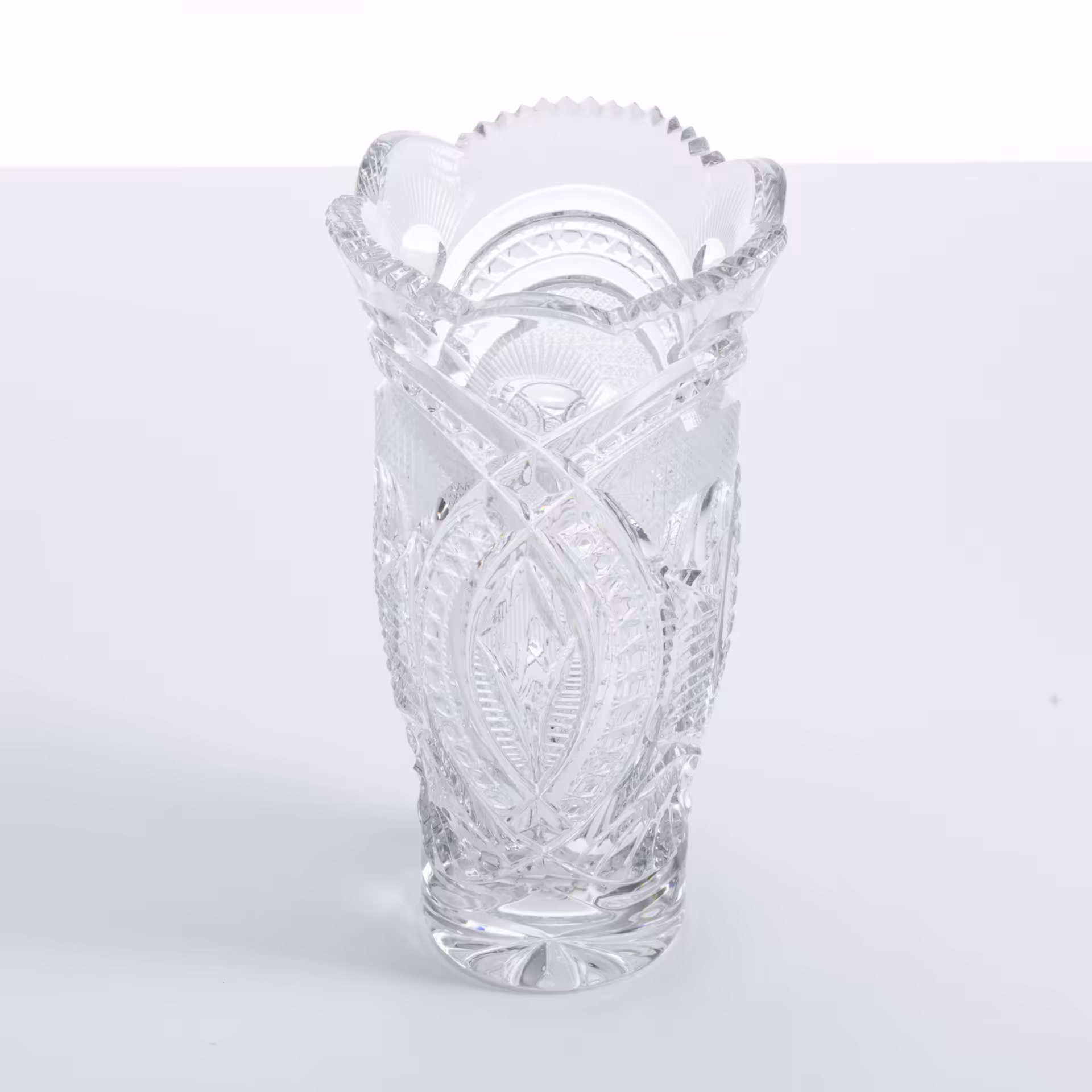 Ваза для цветов, хрусталь, алмазная грань, СССР, 1970-1990 гг.