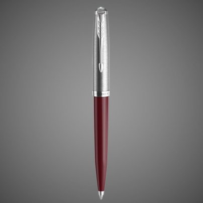 Шариковая ручка Parker 51 CORE BURGUNDY CT, стержень: M, цвет чернил: black, в подарочной упаковке., Металлы: нержавеющая сталь, палладий, смола акриловая