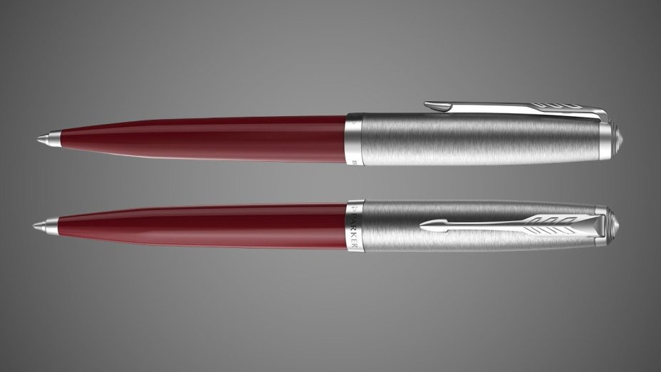 Шариковая ручка Parker 51 CORE BURGUNDY CT, стержень: M, цвет чернил: black, в подарочной упаковке., Металлы: нержавеющая сталь, палладий, смола акриловая