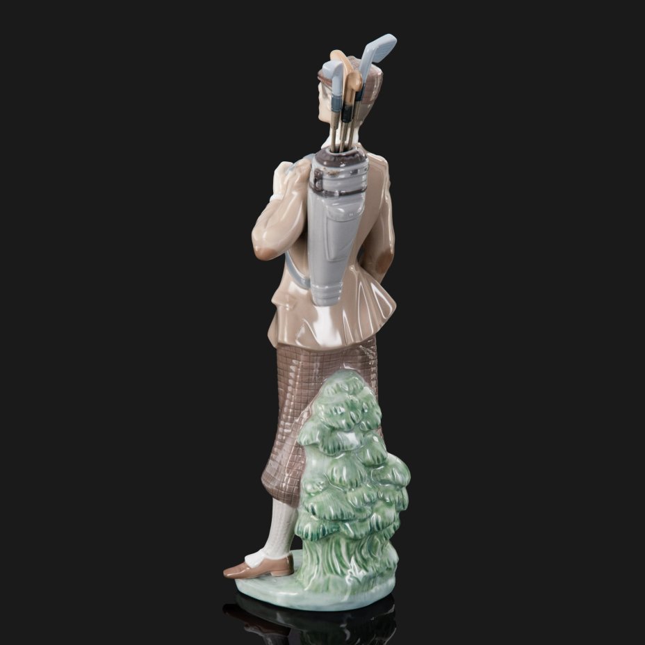 Статуэтка "Гольфист", фарфор, роспись, сплав металлов, Lladro, Испания, 1985 г., Lladro