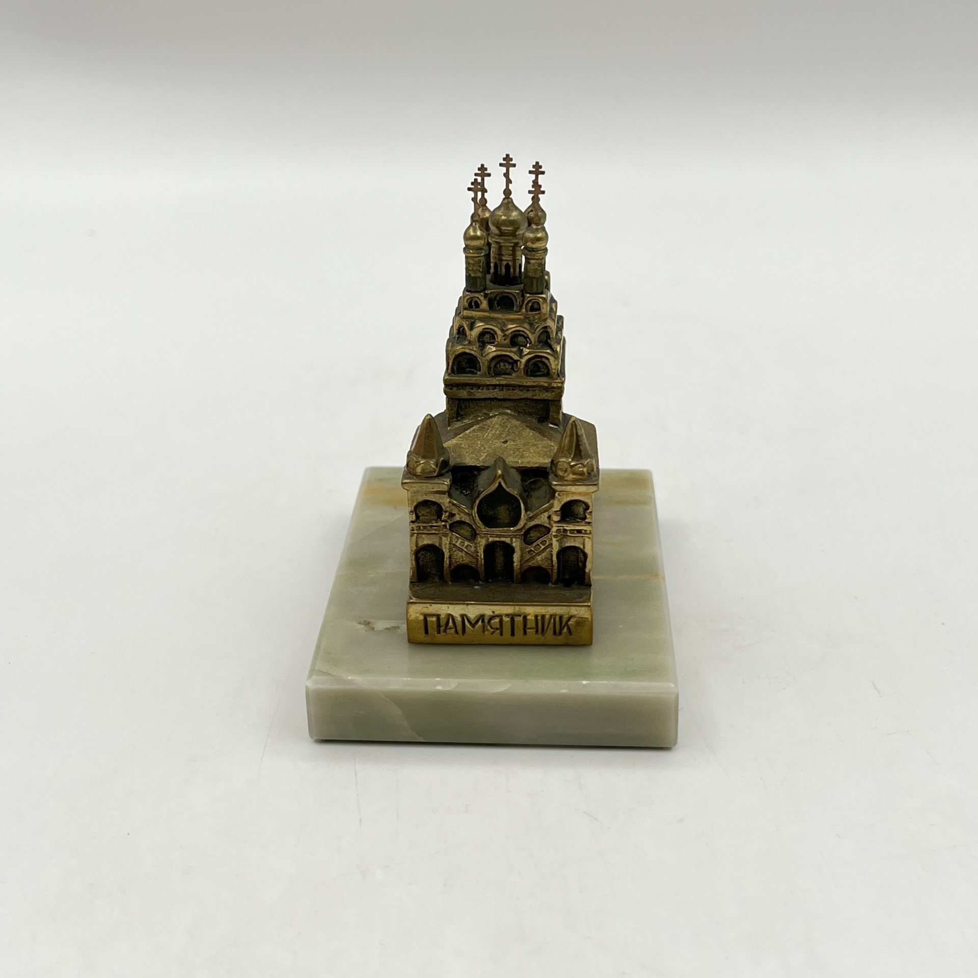 Миниатюра "Церковь Благовещения", бронза, камень, литье, СССР, 1960-1980 гг.